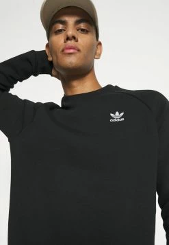 Adidas Originals ESSENTIAL CREW - Sweatshirt - Black -Adidas Originals Shop b7343de5844a4d1ebb5e973e96181d21