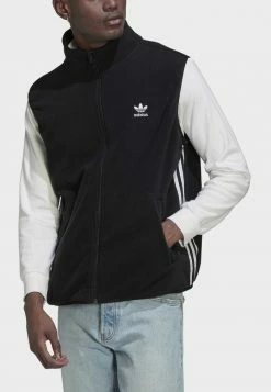 Adidas Originals 3-STRI FL - Waistcoat - Black -Adidas Originals Shop b81201af6090450e85b06a48394b50fe