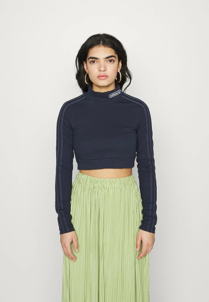 Adidas Originals CROPPED - Long Sleeved Top - Legend Ink 1 Adidas Originals CROPPED - Long Sleeved Top - Legend Ink