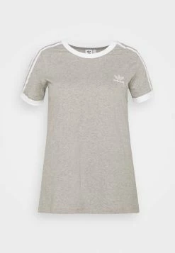 Adidas Originals 3 STRIPES TEE - Print T-shirt - Medium Grey Heather -Adidas Originals Shop bb2e67f6ab294aa3b34e1bce3e777a59