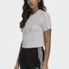 Adidas Originals TENNIS LUXE CROPPED ORIGINALS CROP - Print T-shirt - Pearl Amethyst