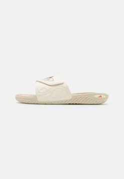 Adidas Originals REPTOSSAGE UNISEX - Mules - Offwhite/alumina/bliss Orange