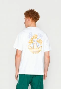 Adidas Originals FLORAL LINEAR UNISEX - Print T-shirt - White/multicolor