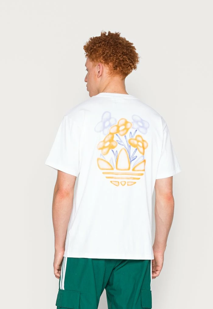 Adidas Originals FLORAL LINEAR UNISEX - Print T-shirt - White/multicolor 1 Adidas Originals FLORAL LINEAR UNISEX - Print T-shirt - White/multicolor