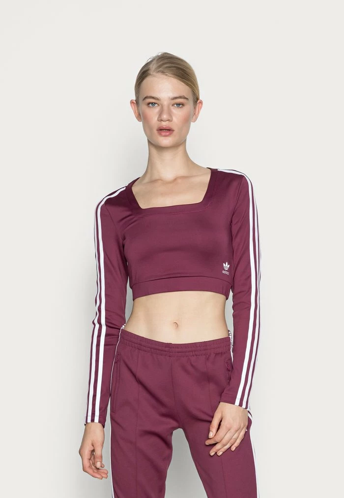 Adidas Originals LONG SLEEVE - Long Sleeved Top - Victory Crimson 1 Adidas Originals LONG SLEEVE - Long Sleeved Top - Victory Crimson