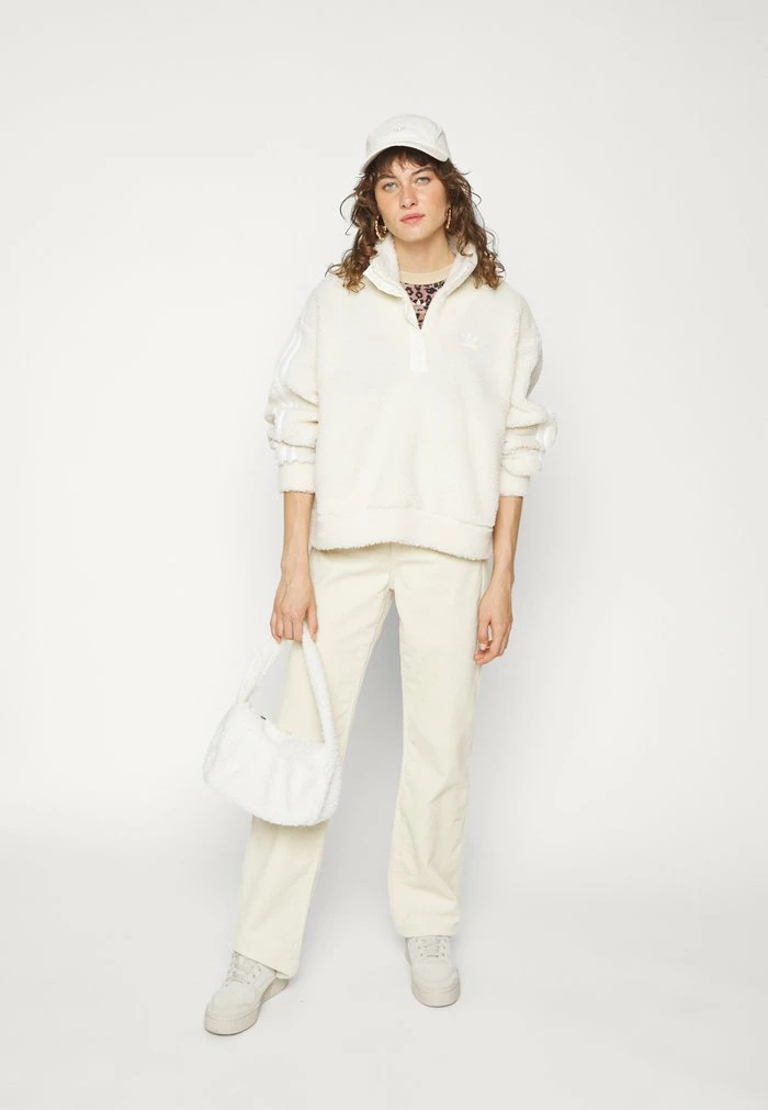 Adidas Originals Fleece Jumper - White 2 Adidas Originals Fleece Jumper - White - Image 2