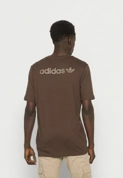 Adidas Originals LOGO TEE - Print T-shirt - Brown -Adidas Originals Shop c0a3c394939e42259ed70c3e9beb12a7