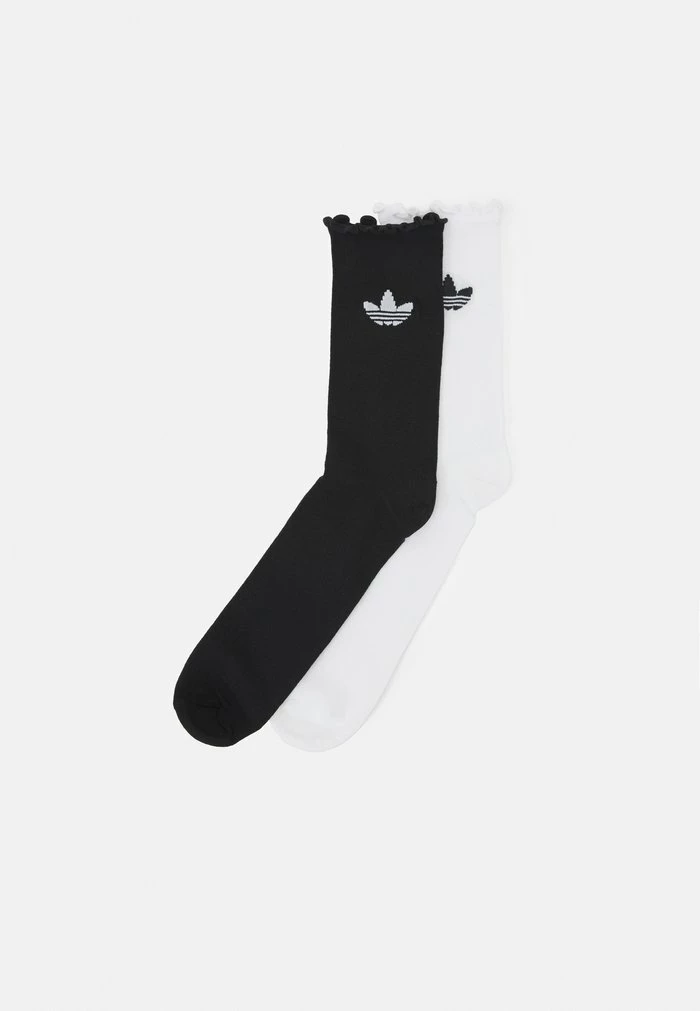 Adidas Originals RUFFLE CREW 2 PACK UNISEX - Socks - White 1 Adidas Originals RUFFLE CREW 2 PACK UNISEX - Socks - White