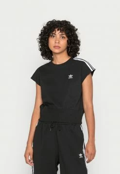 Adidas Originals ADICOLOR CLASSICS WAIST CINCH - Print T-shirt - Black