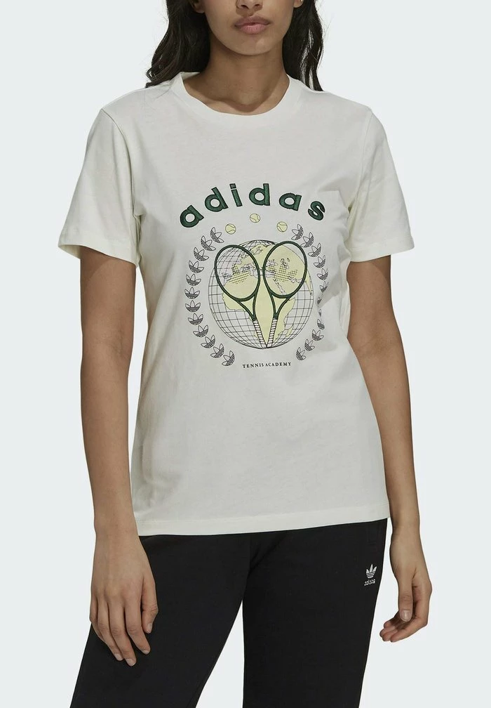 Adidas Originals TENNIS LUXE GRAPHIC ORIGINALS - Print T-shirt - Off White 1 Adidas Originals TENNIS LUXE GRAPHIC ORIGINALS - Print T-shirt - Off White