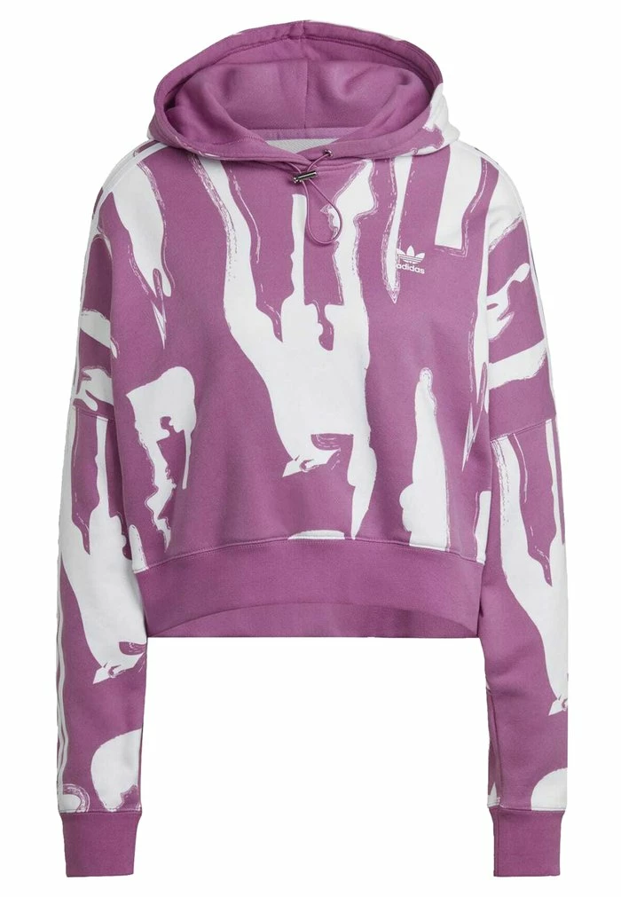 Adidas Originals THEBE MAGUGU CROPPED HOODY - Hoodie - Purple 7 Adidas Originals THEBE MAGUGU CROPPED HOODY - Hoodie - Purple - Image 7