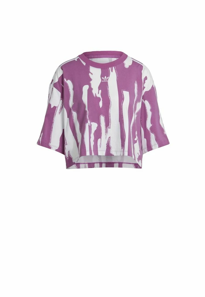 Adidas Originals THEBE MAGUGU CROPPED TEE - Print T-shirt - Purple 8 Adidas Originals THEBE MAGUGU CROPPED TEE - Print T-shirt - Purple - Image 8