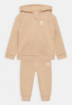 Adidas Originals HOODIE UNISEX SET - Tracksuit Bottoms - Beige