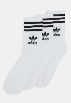 Adidas Originals MID CUT 3 PACK UNISEX - Socks - White/black