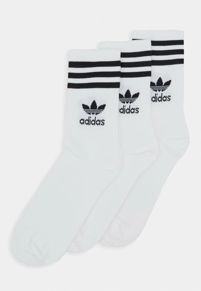 Adidas Originals MID CUT 3 PACK UNISEX - Socks - White/black 1 Adidas Originals MID CUT 3 PACK UNISEX - Socks - White/black