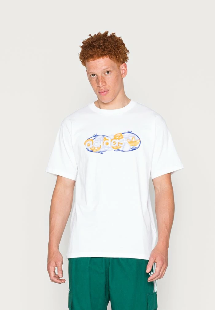 Adidas Originals FLORAL LINEAR UNISEX - Print T-shirt - White/multicolor 3 Adidas Originals FLORAL LINEAR UNISEX - Print T-shirt - White/multicolor - Image 3