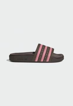 Adidas Originals ADILETTE - Mules - Brown -Adidas Originals Shop ca94bb59ba1344ad8a6eddd70e76d988