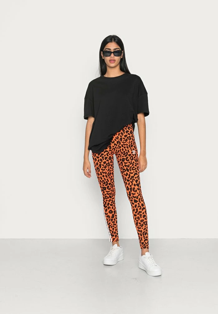 Adidas Originals RICH MNISI - Leggings - Trousers - True Orange/black 2 Adidas Originals RICH MNISI - Leggings - Trousers - True Orange/black - Image 2
