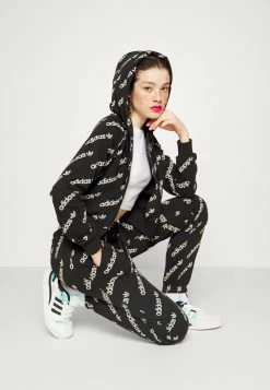 Adidas Originals CROPPED MONO - Zip-up Sweatshirt - Black -Adidas Originals Shop cb97fa7536874864b104a19cf1b33230