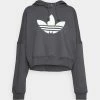 Adidas Originals CROPPED HOODIE - Sweatshirt - Carbon