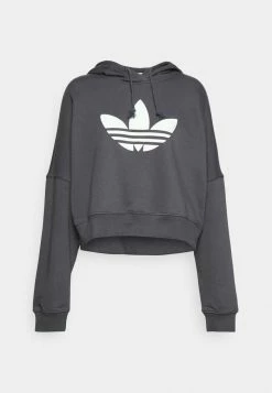 Adidas Originals CROPPED HOODIE - Sweatshirt - Carbon