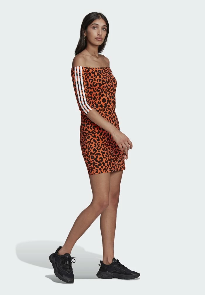 Adidas Originals RICH MNISI - Jersey Dress - True Orange/black 2 Adidas Originals RICH MNISI - Jersey Dress - True Orange/black - Image 2