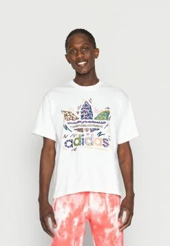 Adidas Originals LOVEUNI TREF TE UNISEX - Print T-shirt - White/multicolor