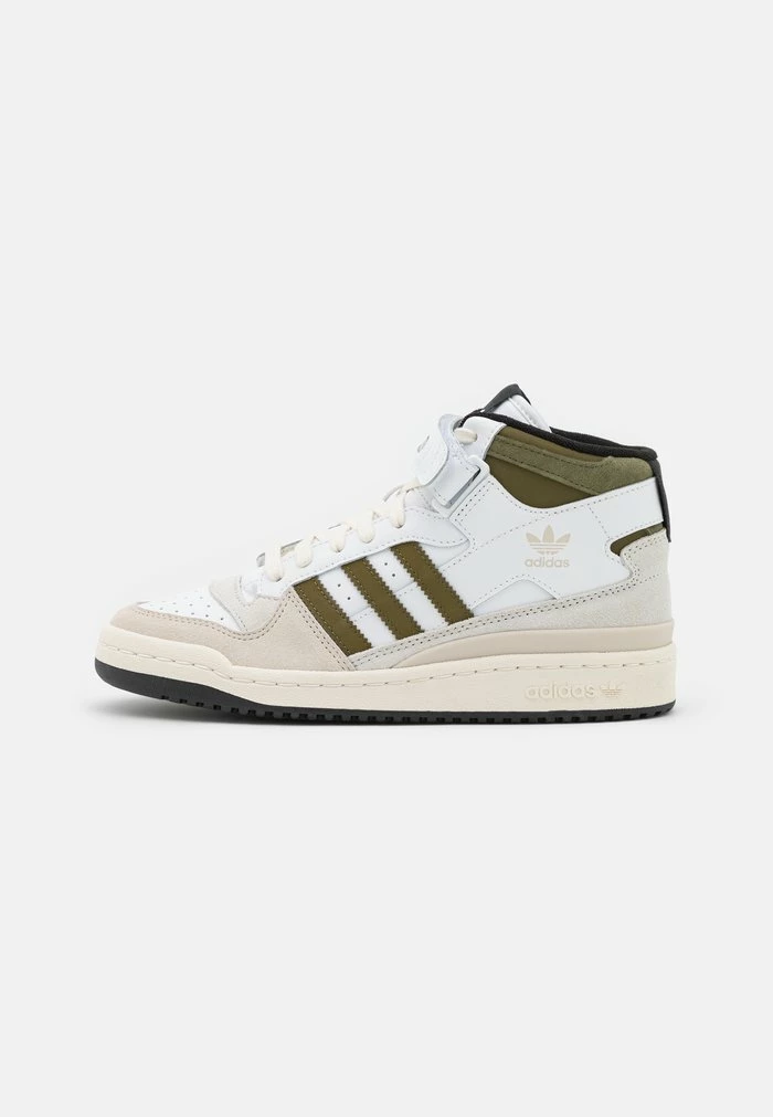 Adidas Originals FORUM MID - High-top Trainers - Footwear White/focus Olive 2 Adidas Originals FORUM MID - High-top Trainers - Footwear White/focus Olive - Image 2