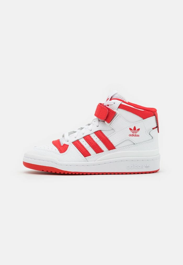 Adidas Originals FORUM MID UNISEX - High-top Trainers - Footwear White/vivid Red 2 Adidas Originals FORUM MID UNISEX - High-top Trainers - Footwear White/vivid Red - Image 2