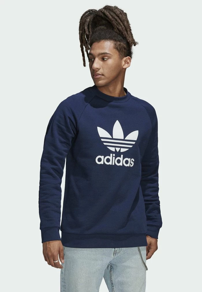 Adidas Originals TREFOIL CREW UNISEX - Sweatshirt - Blue 1 Adidas Originals TREFOIL CREW UNISEX - Sweatshirt - Blue