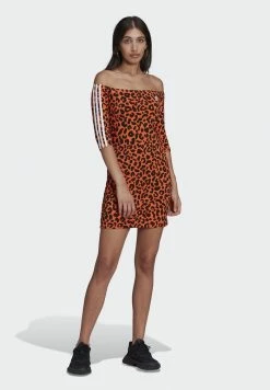 Adidas Originals RICH MNISI - Jersey Dress - True Orange/black