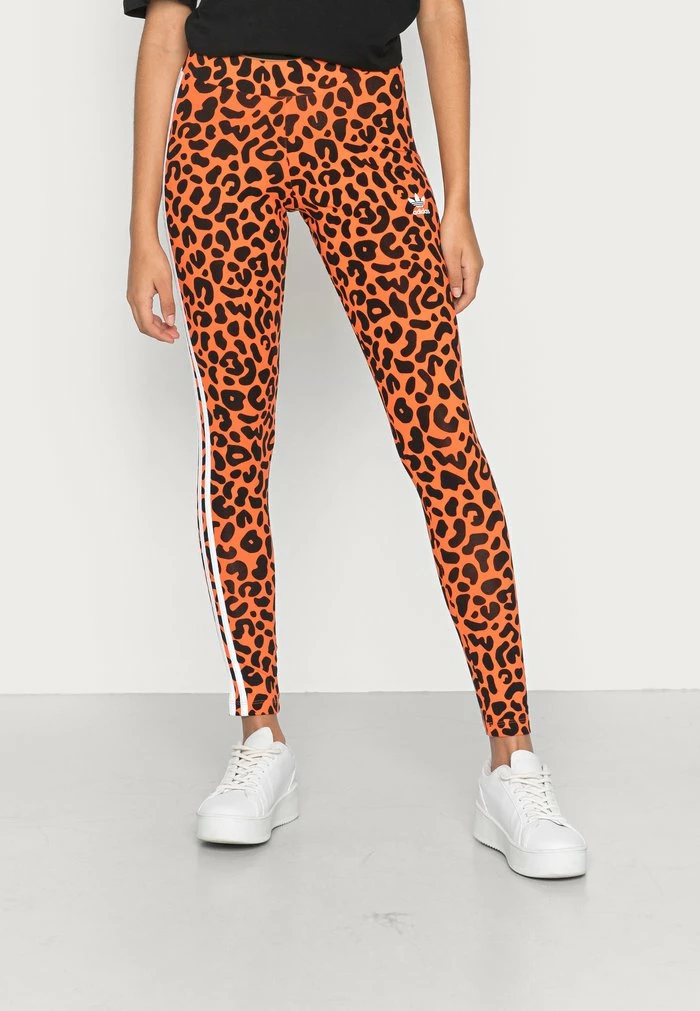 Adidas Originals RICH MNISI - Leggings - Trousers - True Orange/black 1 Adidas Originals RICH MNISI - Leggings - Trousers - True Orange/black