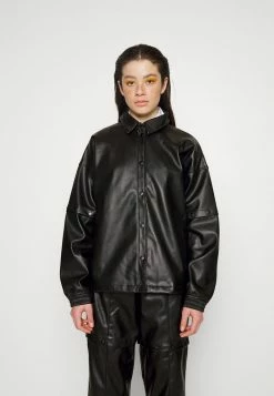 Adidas Originals Faux Leather Jacket - Black -Adidas Originals Shop cf1a2b0a490a444fbfb03e32ba3d7ec2