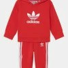 Adidas Originals HOODIE SET UNISEX - Sweatshirt - Vivid Red/white