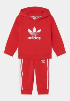 Adidas Originals HOODIE SET UNISEX - Sweatshirt - Vivid Red/white