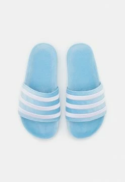 Adidas Originals ADILETTE - Mules - Clear Blue/footwear White -Adidas Originals Shop cf54a57ae90744aca92550ce3b966211