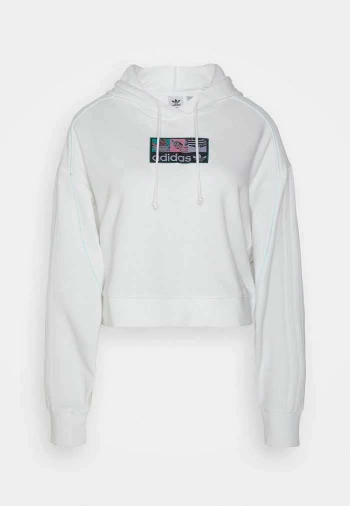 Adidas Originals CROPPED HOODIE - Hoodie - White 4 Adidas Originals CROPPED HOODIE - Hoodie - White - Image 4