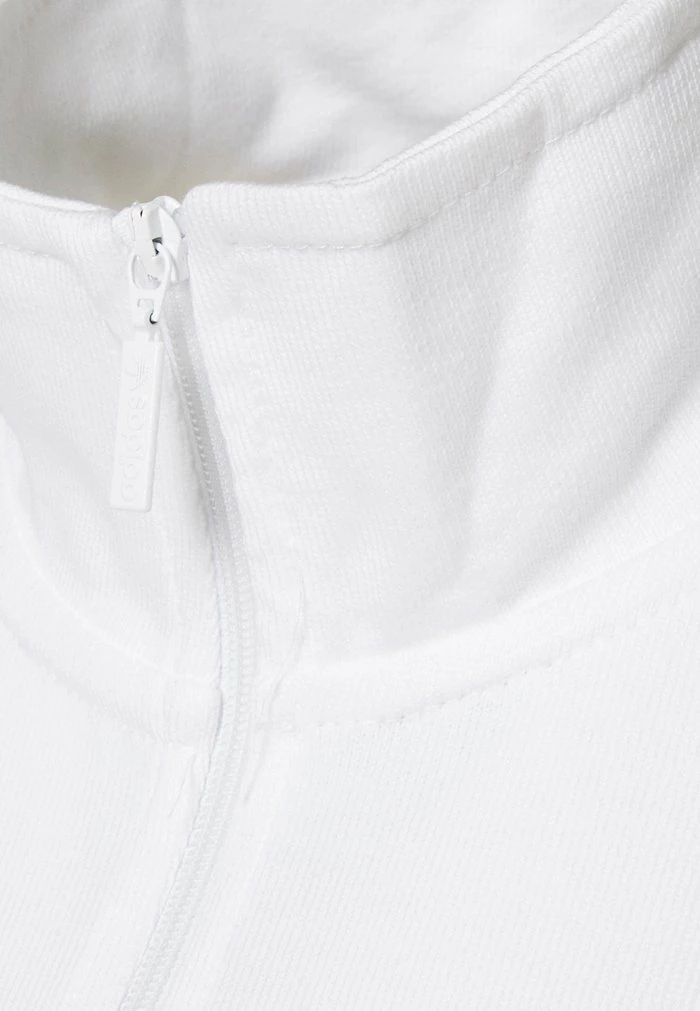 Adidas Originals CROPPED HALFZIP - Sweatshirt - White 9 Adidas Originals CROPPED HALFZIP - Sweatshirt - White - Image 9