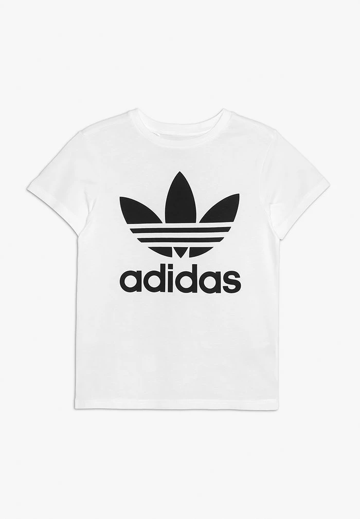 Adidas Originals TREFOIL TEE UNISEX - Print T-shirt - White/black 1 Adidas Originals TREFOIL TEE UNISEX - Print T-shirt - White/black