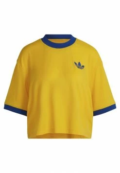 Adidas Originals OVERSZIED TEE 70S PACK - Print T-shirt - Bold Gold