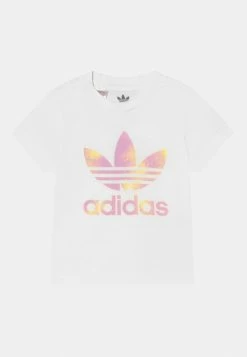 Adidas Originals SET - Print T-shirt - Top White Bottom Bliss Lilac F22/almost Yellow F22