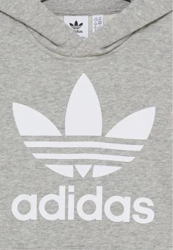 Adidas Originals TREFOIL HOODIE UNISEX - Hoodie - Medium Grey Heather/white -Adidas Originals Shop d32ed3dd55744a8ba8813bfc3f72a35c