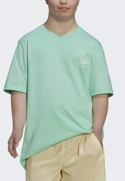 Adidas Originals CLUB LOGO TEE - Print T-shirt - Green -Adidas Originals Shop d5201806f9984d619dd76d594dd8d99f