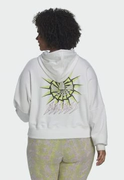 Adidas Originals CROPPED (PLUS SIZE) - Hoodie - White -Adidas Originals Shop d630fe331ddf4dbdab18ecd71bd5159a