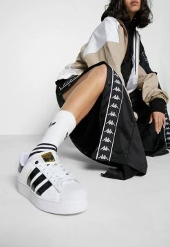 Adidas Originals SUPERSTAR BOLD - Trainers - Footwear White/clear Black/gold Metallic