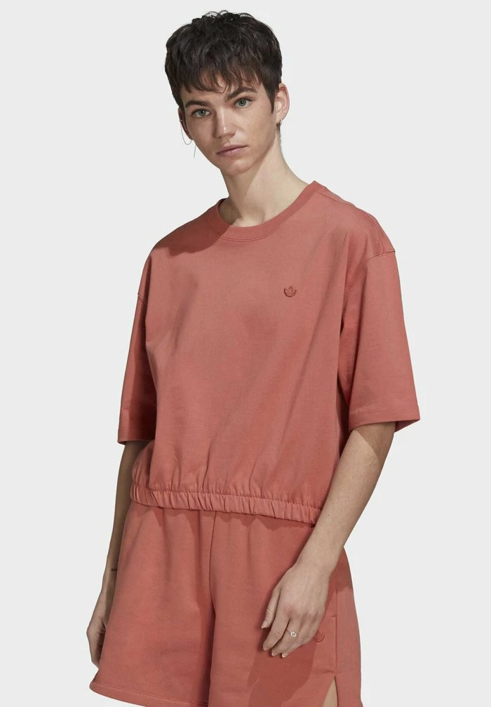 Adidas Originals CONTEMPO - Basic T-shirt - Brown 1 Adidas Originals CONTEMPO - Basic T-shirt - Brown