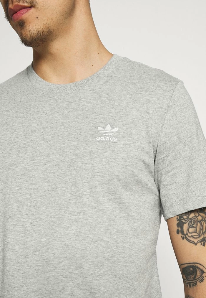 Adidas Originals ESSENTIAL TEE UNISEX - Basic T-shirt - Medium Grey Heather 5 Adidas Originals ESSENTIAL TEE UNISEX - Basic T-shirt - Medium Grey Heather - Image 5