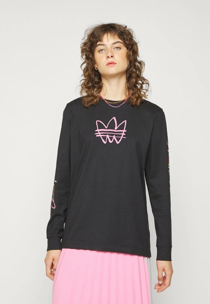 Adidas Originals GRAPHIC TEE - Long Sleeved Top - Black 3 Adidas Originals GRAPHIC TEE - Long Sleeved Top - Black - Image 3