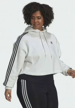 Adidas Originals ADICOLOR CLASSICS PLUS SIZE - Hoodie - White -Adidas Originals Shop dbcc2e7ba40d4c549417e0f2e1a5578d