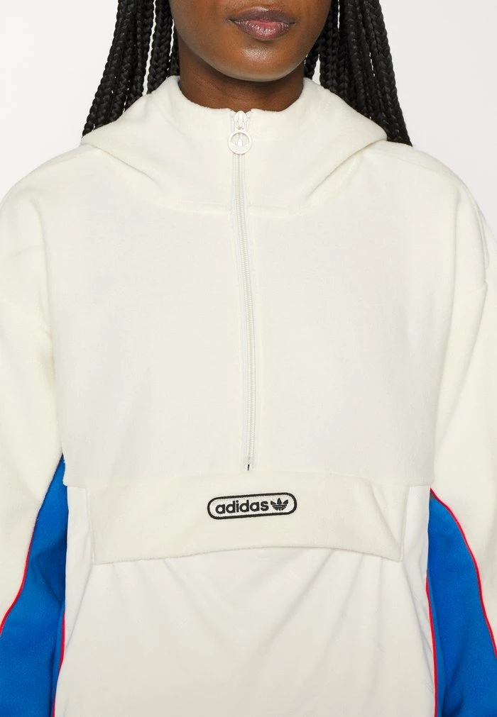 Adidas Originals HOODIE - Fleece Jumper - White/bluebird 8 Adidas Originals HOODIE - Fleece Jumper - White/bluebird - Image 8